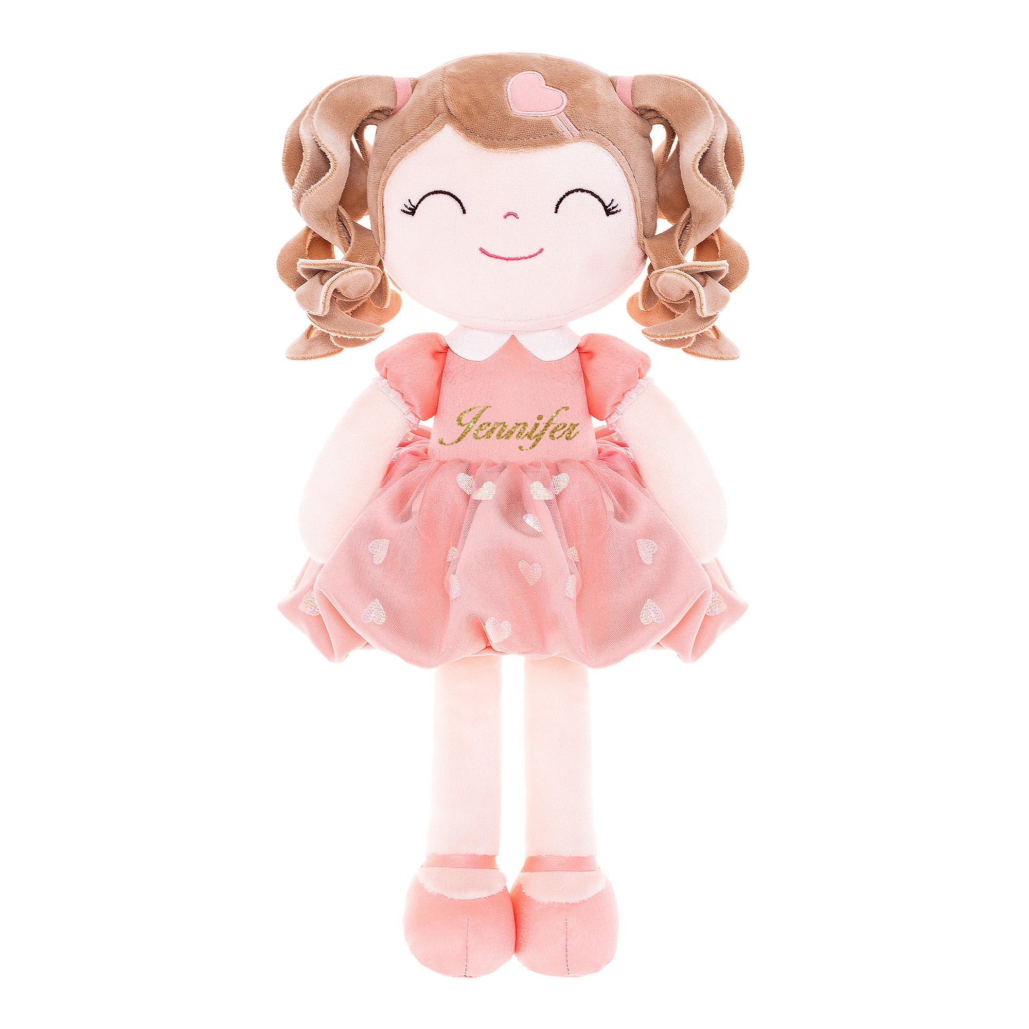 Personalized  Love Curly Princess Doll - Orange - Gloveleya Offical