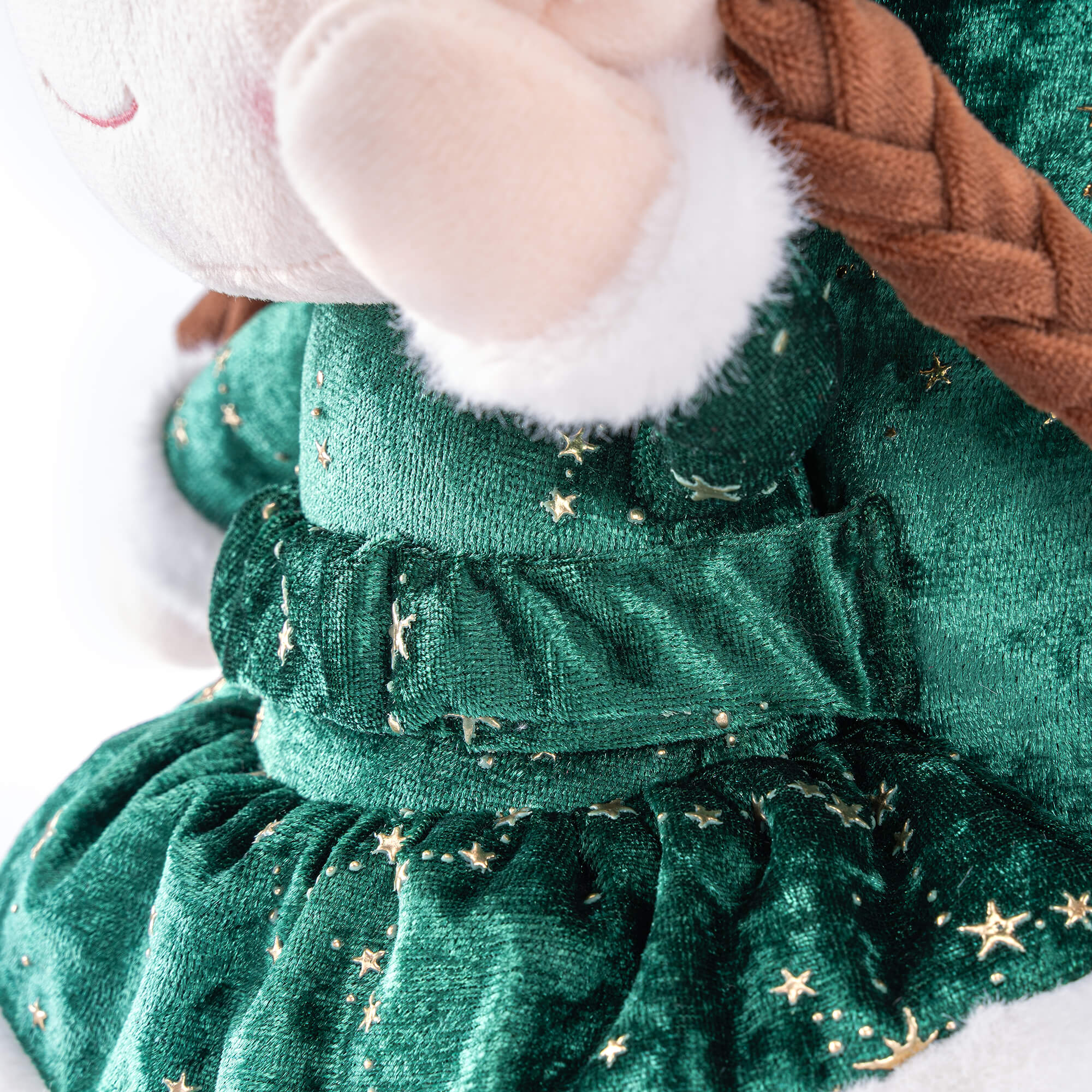 (Non - Personalized) Gloveleya 9 - inch Christmas Santa Doll Backpacks Green - Gloveleya Official