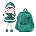 Load image into Gallery viewer, (Non - Personalized) Gloveleya 9 - inch Christmas Santa Doll Backpacks Green - Gloveleya Official
