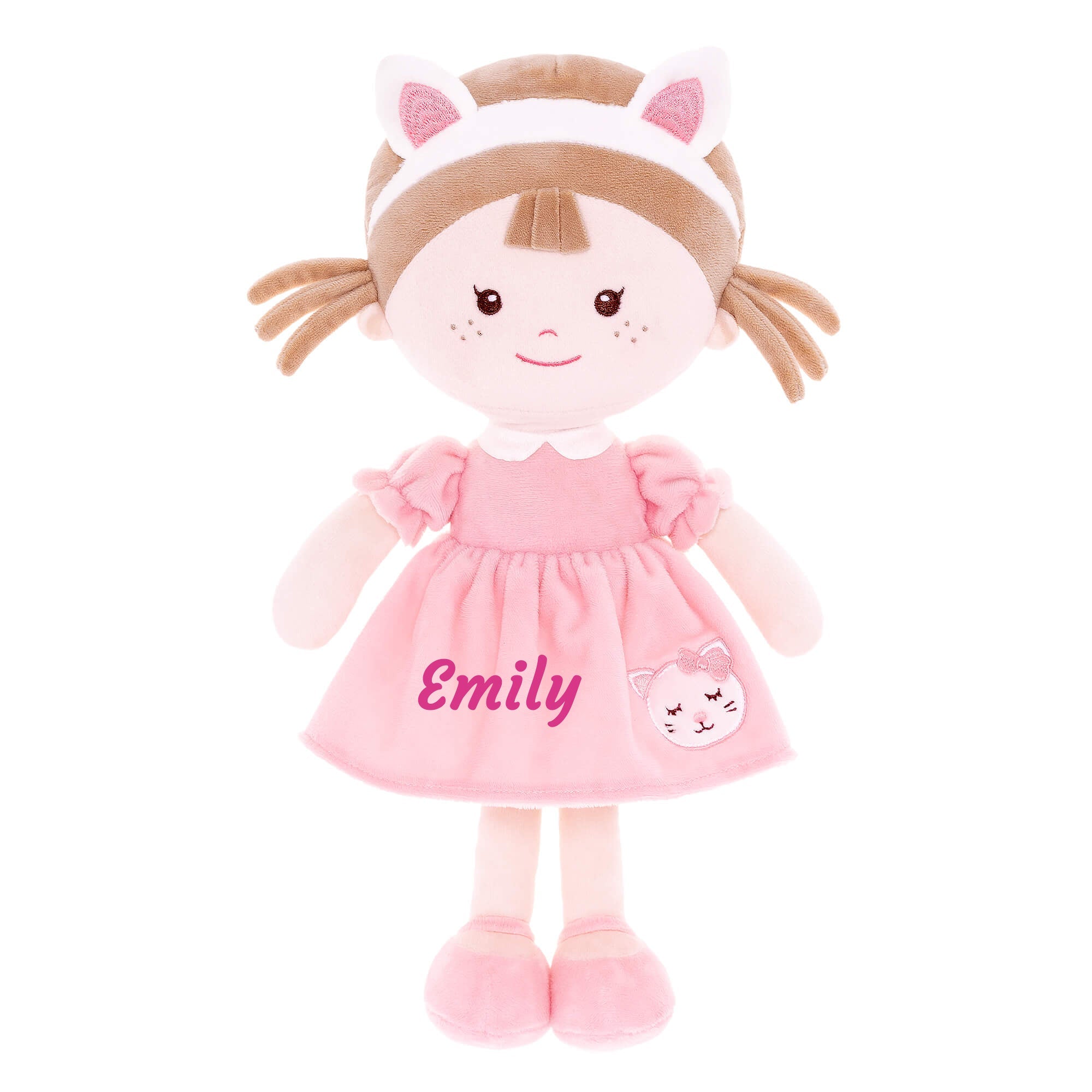 Onetoo 13 - inch Personalized Animal Series Milly Dolls Girl Gifts Pink Cat - Gloveleya Official