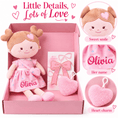 Load image into Gallery viewer, Onetoo 13-Inch Personalized Baby Shower Gift Set – Pink Heart Milly Doll - Gloveleya Official
