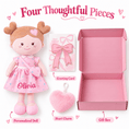 Load image into Gallery viewer, Onetoo 13-Inch Personalized Baby Shower Gift Set – Pink Heart Milly Doll - Gloveleya Official
