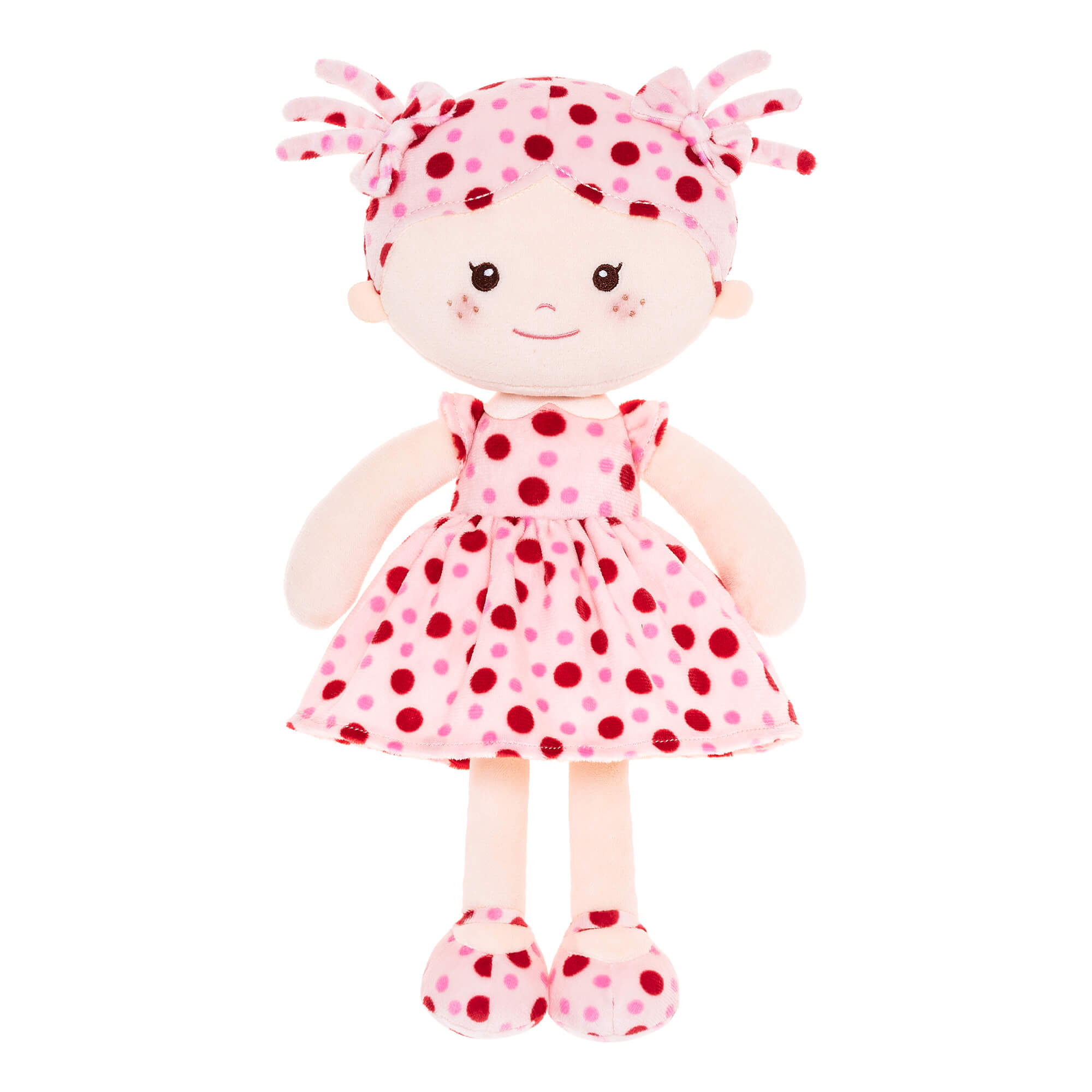 Onetoo 13 - inch Personalized Mini Polka Dot Series Dolls Pink Dress Red Polka Girl Gifts - Gloveleya Official