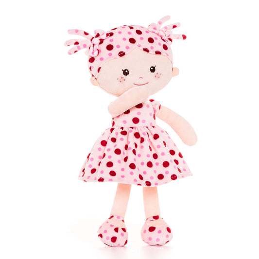 Onetoo 13 - inch Personalized Mini Polka Dot Series Dolls Pink Dress Red Polka Girl Gifts - Gloveleya Official