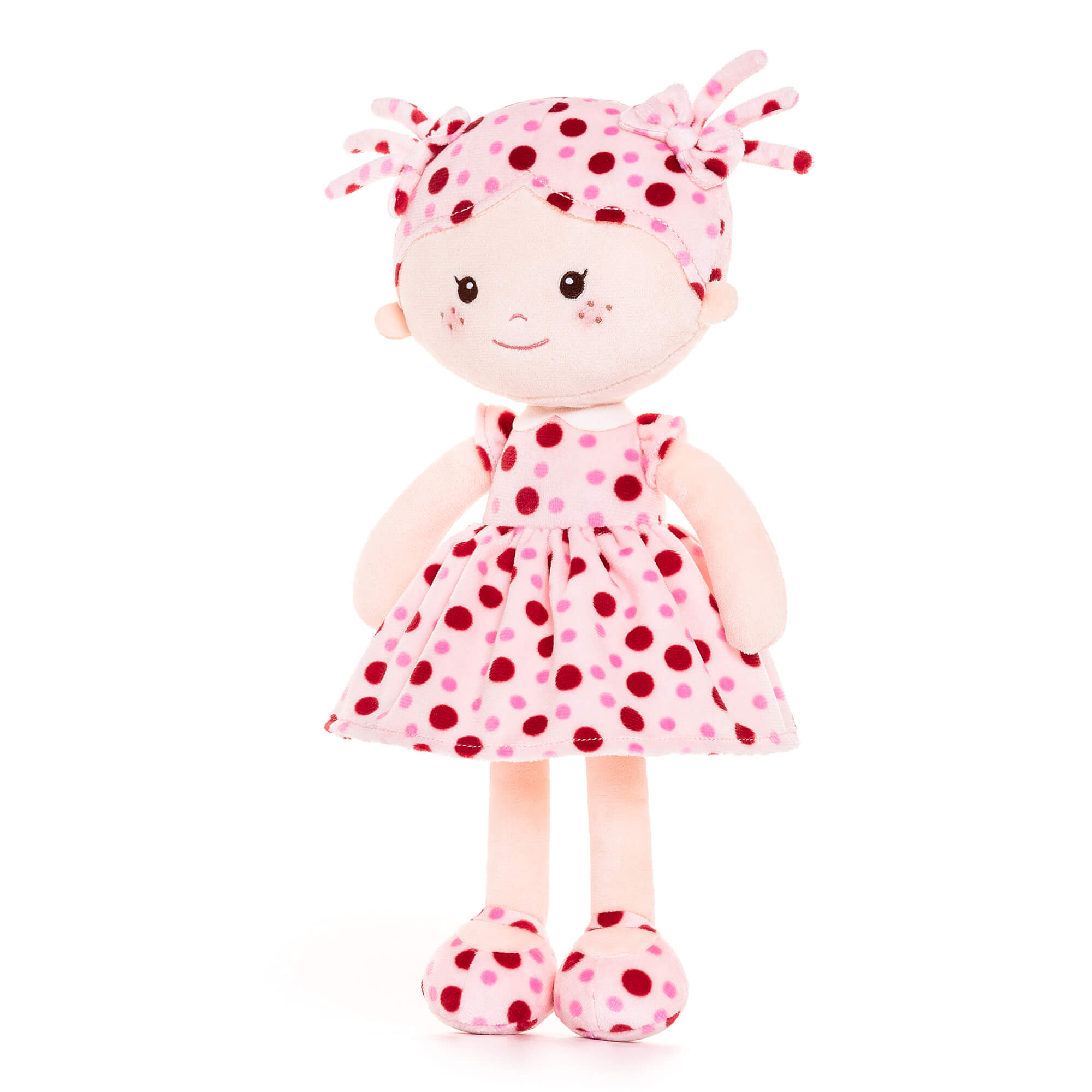 Onetoo 13 - inch Personalized Mini Polka Dot Series Dolls Pink Dress Red Polka Girl Gifts - Gloveleya Official