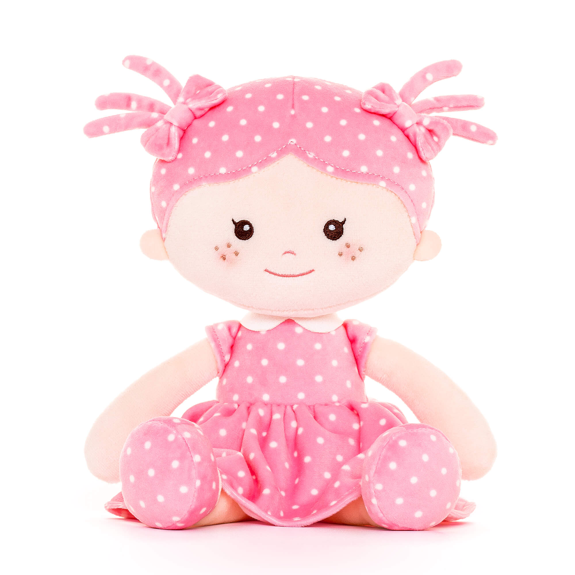 Onetoo 13 - inch Personalized Mini Polka Dot Series Dolls Pink Dress White Polka Girl Gifts - Gloveleya Official