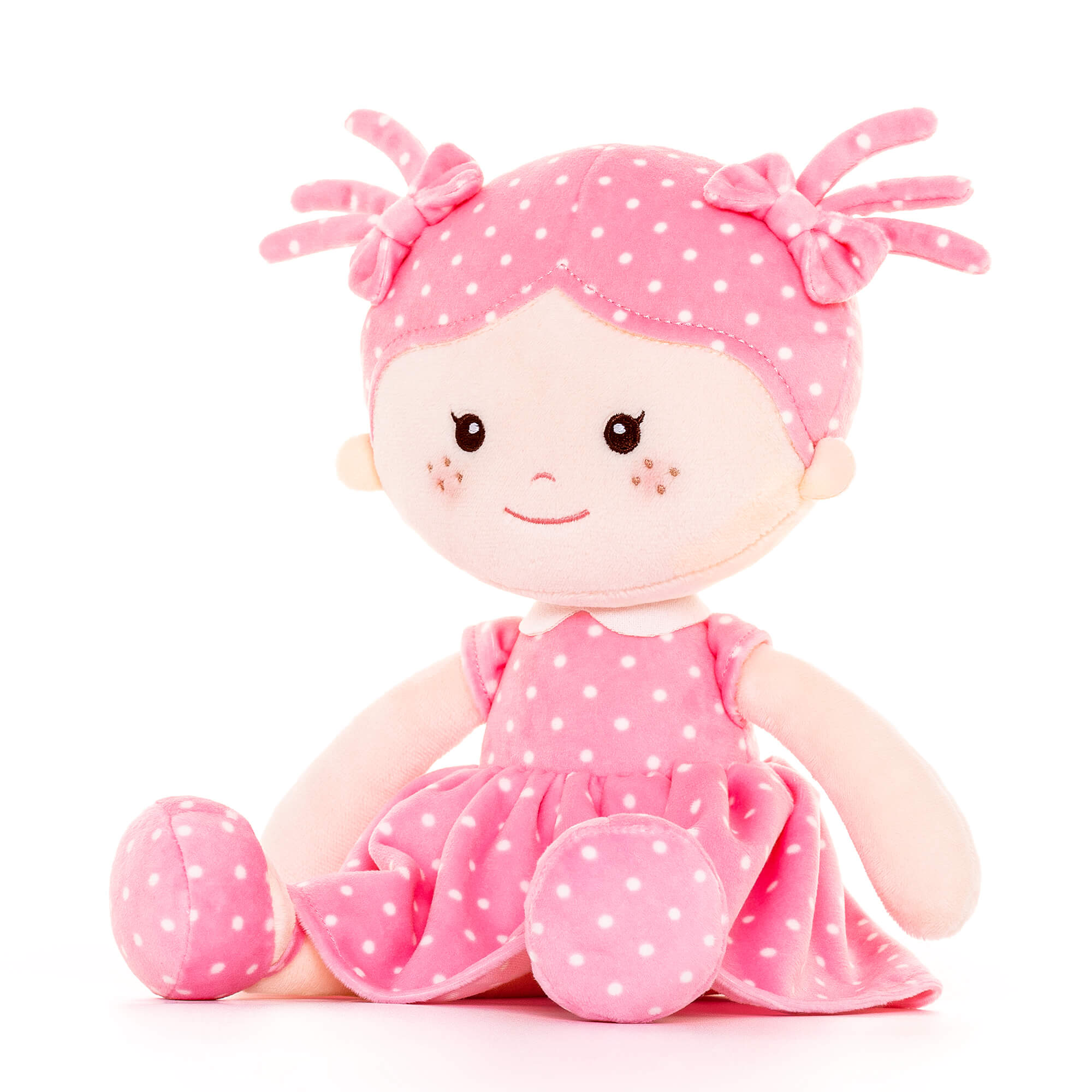 Onetoo 13 - inch Personalized Mini Polka Dot Series Dolls Pink Dress White Polka Girl Gifts - Gloveleya Official