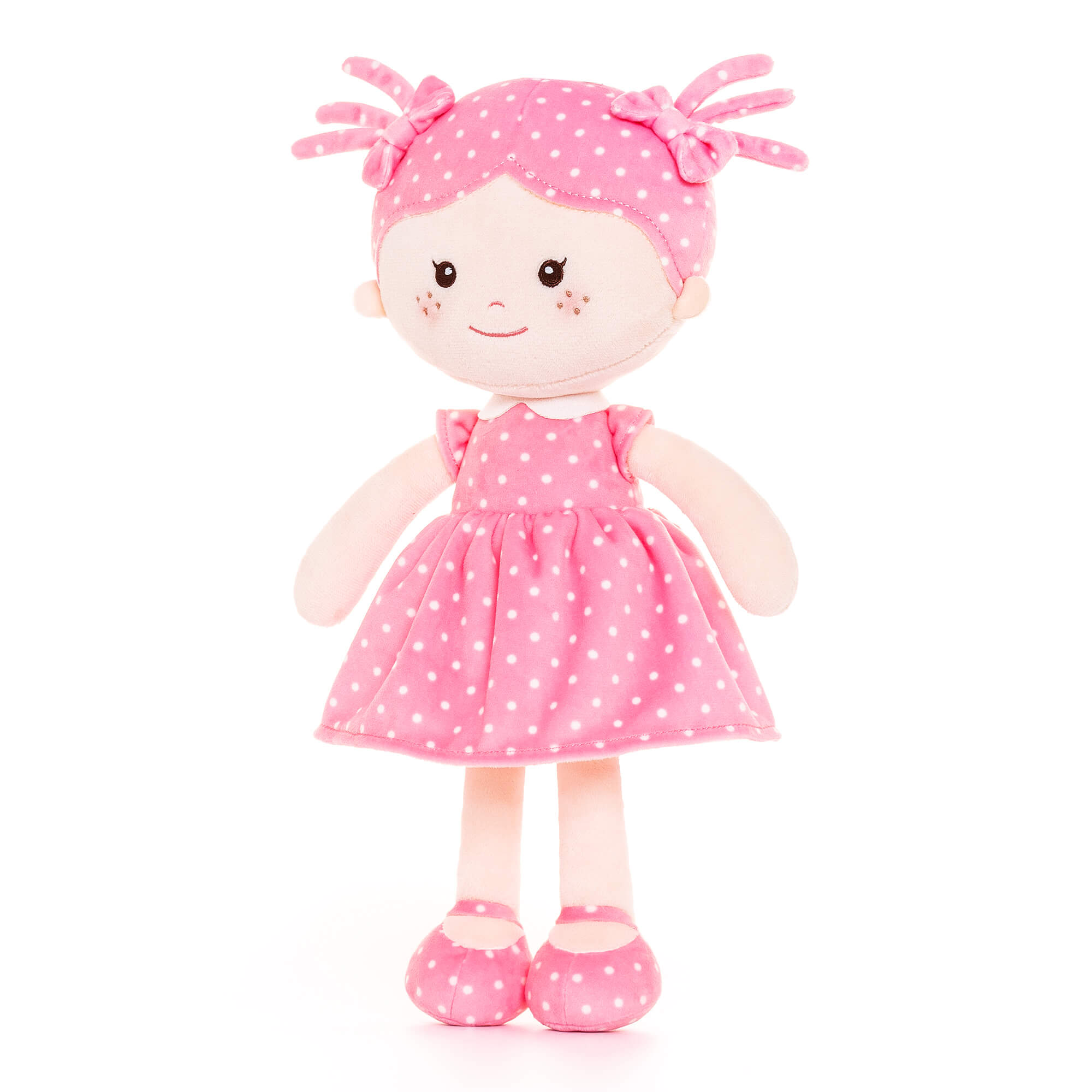 Onetoo 13 - inch Personalized Mini Polka Dot Series Dolls Pink Dress White Polka Girl Gifts - Gloveleya Official