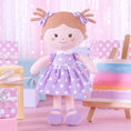 Cargar la imagen en la vista de la galería, Onetoo 13 - inch Personalized Polka Dot Series Dolls Purple Girl Gifts - Gloveleya Official
