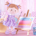 Cargar la imagen en la vista de la galería, Onetoo 13 - inch Personalized Polka Dot Series Dolls Purple Girl Gifts - Gloveleya Official
