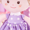 Carica l'immagine nel visualizzatore della galleria, Onetoo 13 - inch Personalized Polka Dot Series Dolls Purple Girl Gifts - Gloveleya Official
