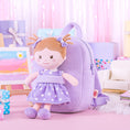 Load image into Gallery viewer, Onetoo 9 - inch Personalized Girl Backpacks Girls Gift Polka Dot Series Dolls Backpack Purple - Gloveleya Official
