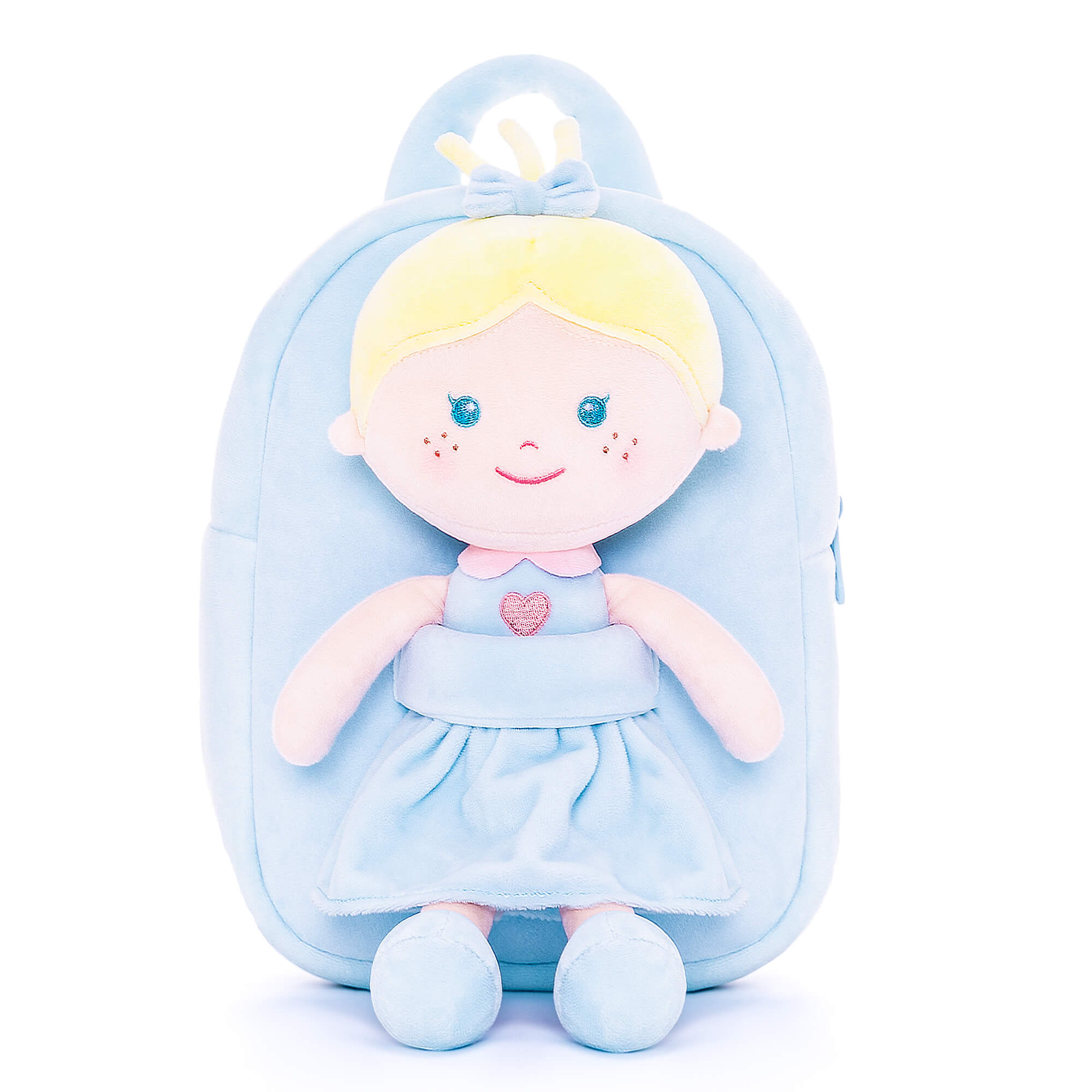 Onetoo 9-inch Personalized Girl Backpacks Girls Gift Dolls Backpack Blue Heart Skirt - Gloveleya Offical