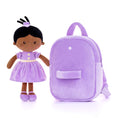 Charger l'image dans la visionneuse de la galerie, Onetoo 9-inch Personalized Girl Backpacks Girls Gift Dolls Backpack Purple Floral Skirt - Gloveleya Offical
