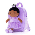 Bild in Galerie-Betrachter laden, Onetoo 9-inch Personalized Girl Backpacks Girls Gift Dolls Backpack Purple Floral Skirt - Gloveleya Offical
