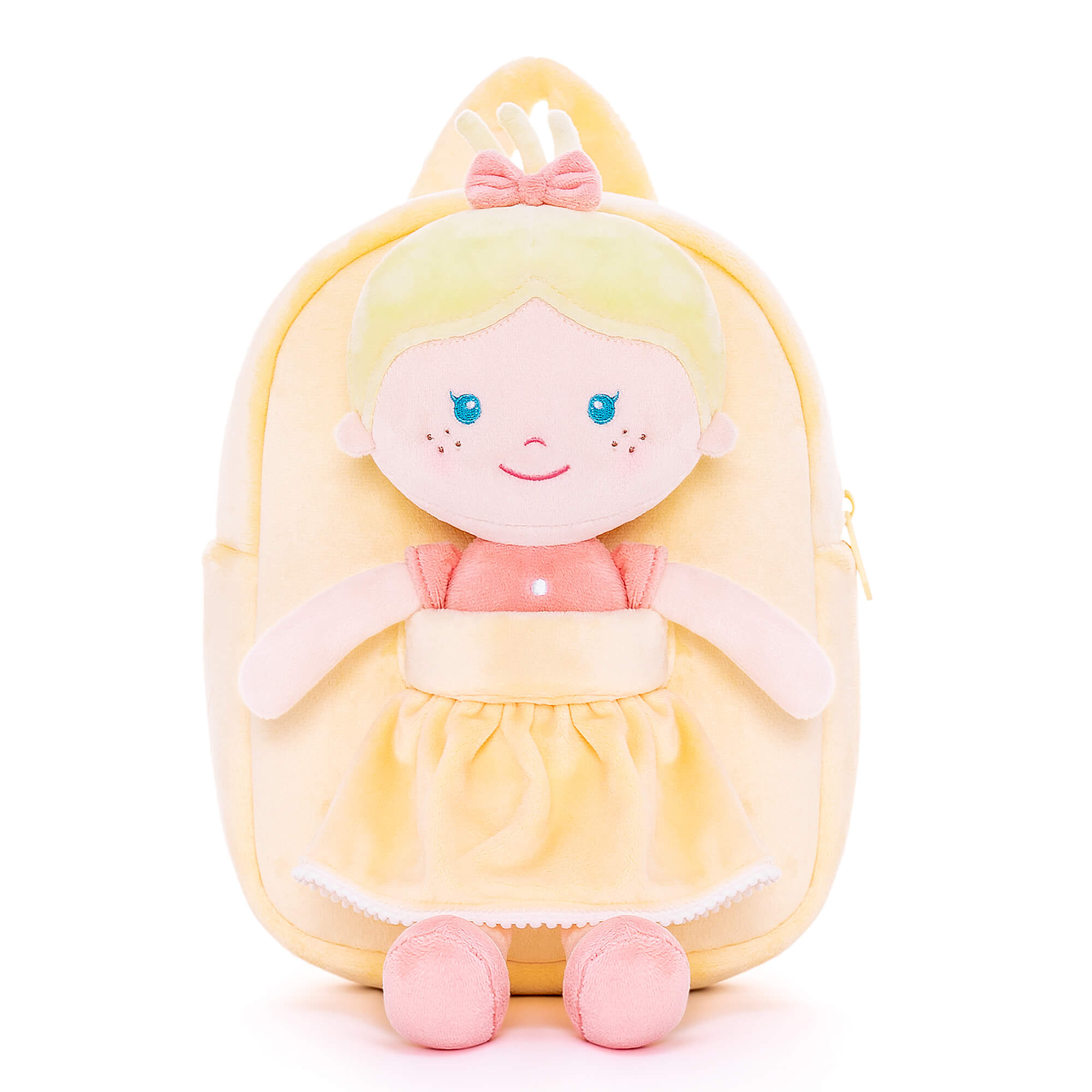 Onetoo 9-inch Personalized Girl Backpacks Girls Gift Dolls Backpack Yellow Skirt - Gloveleya Offical