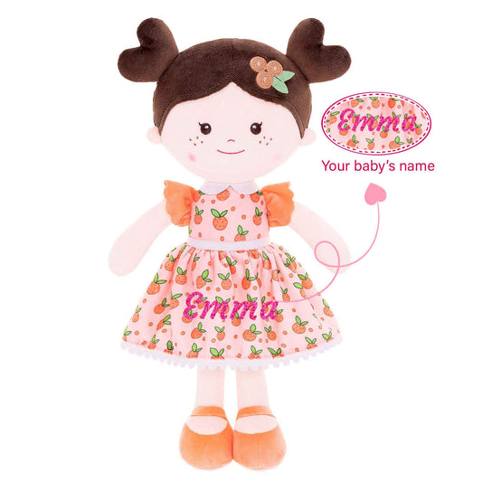 Muñecas Milly de la serie Love Heart personalizadas de 13 pulgadas de Onetoo, regalos para niñas en color naranja