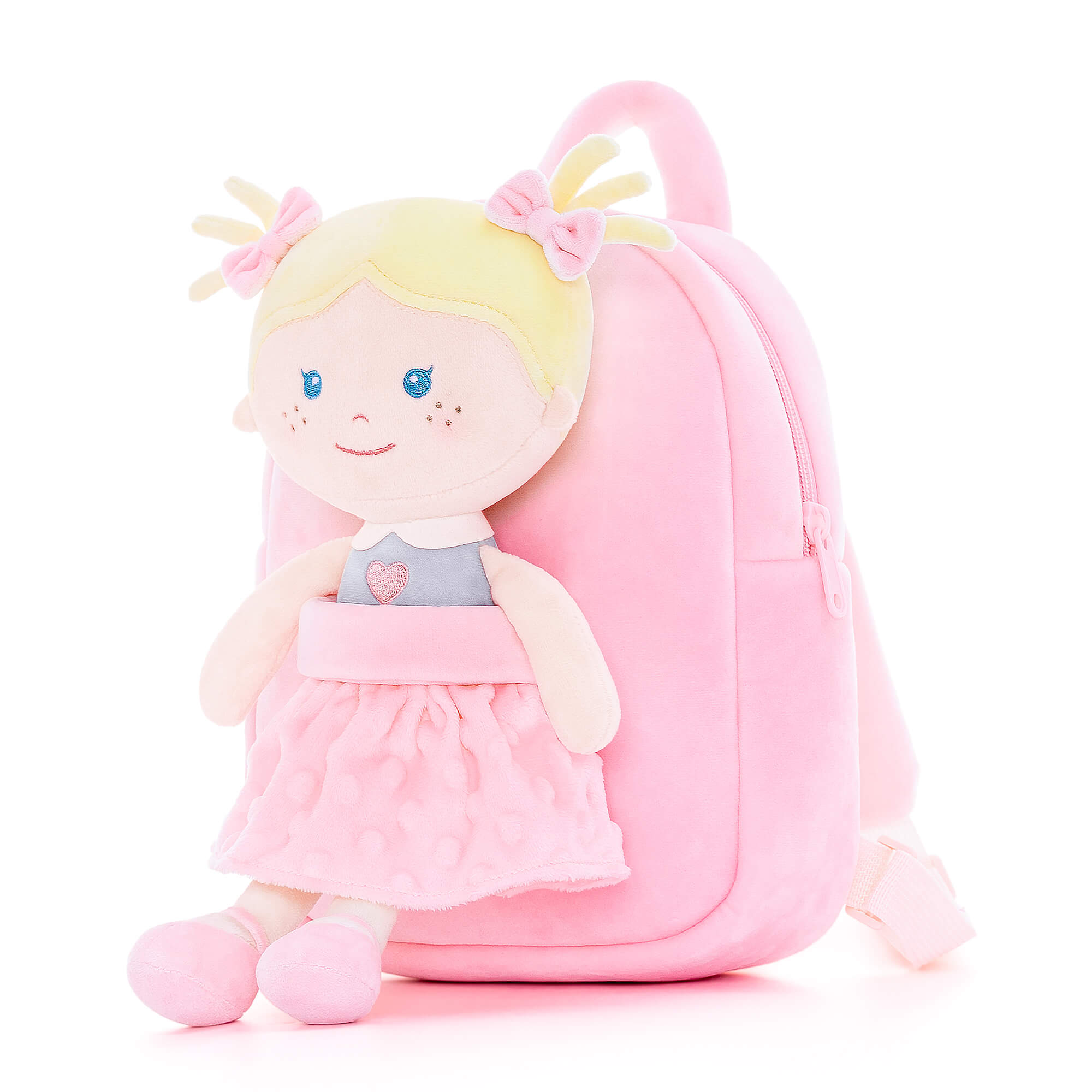 Onetoo 9-inch Personalized Girl Backpacks Girls Gift Polka Dot Series Dolls Backpack Pink Bubble - Gloveleya Offical