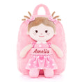 Cargar la imagen en la vista de la galería, Onetoo 9-inch Personalized Girl Backpacks Girls Gift Polka Dot Series Dolls Backpack Pink
