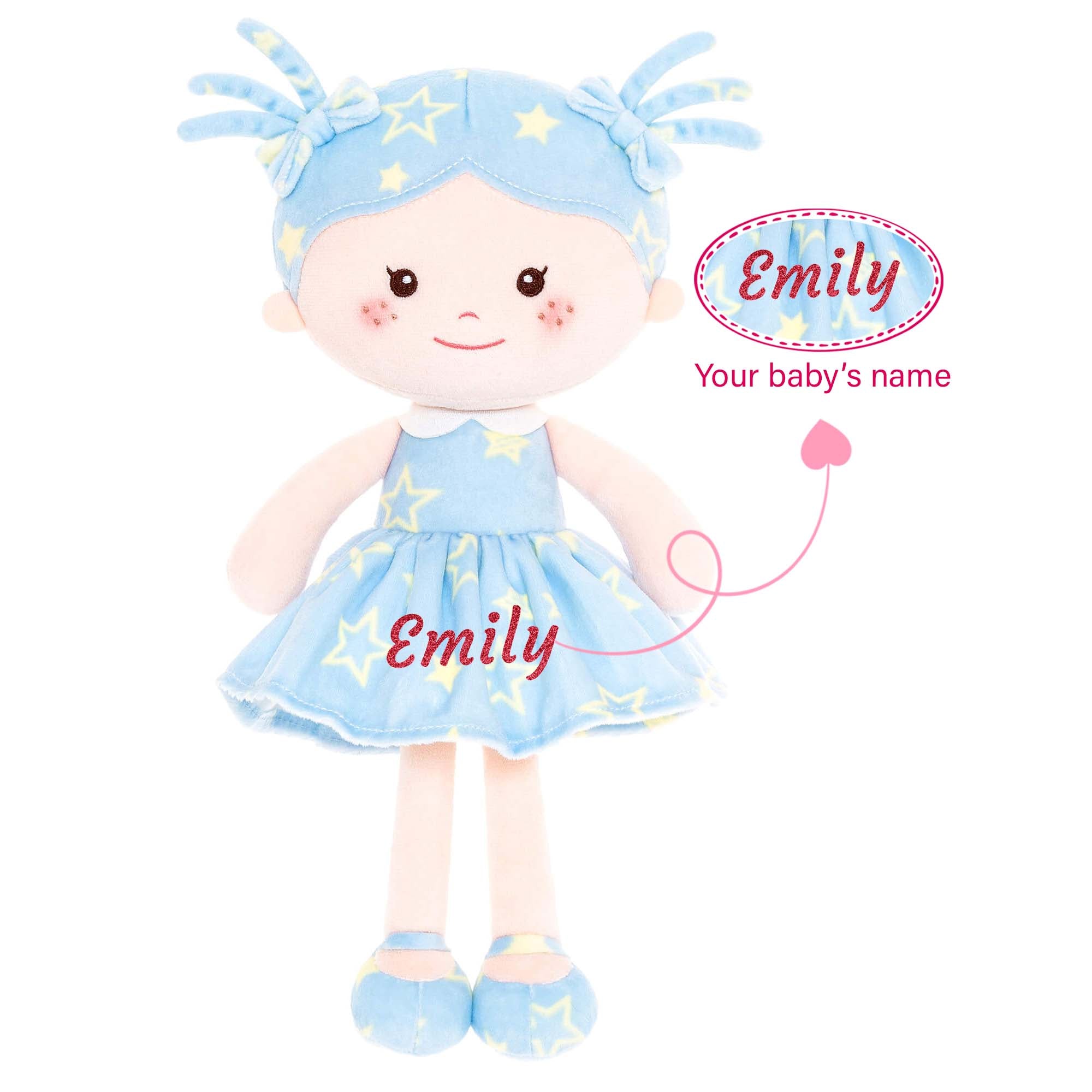 Onetoo 13-inch Personalized Stars Girl Series Dolls Bule Girl Gifts