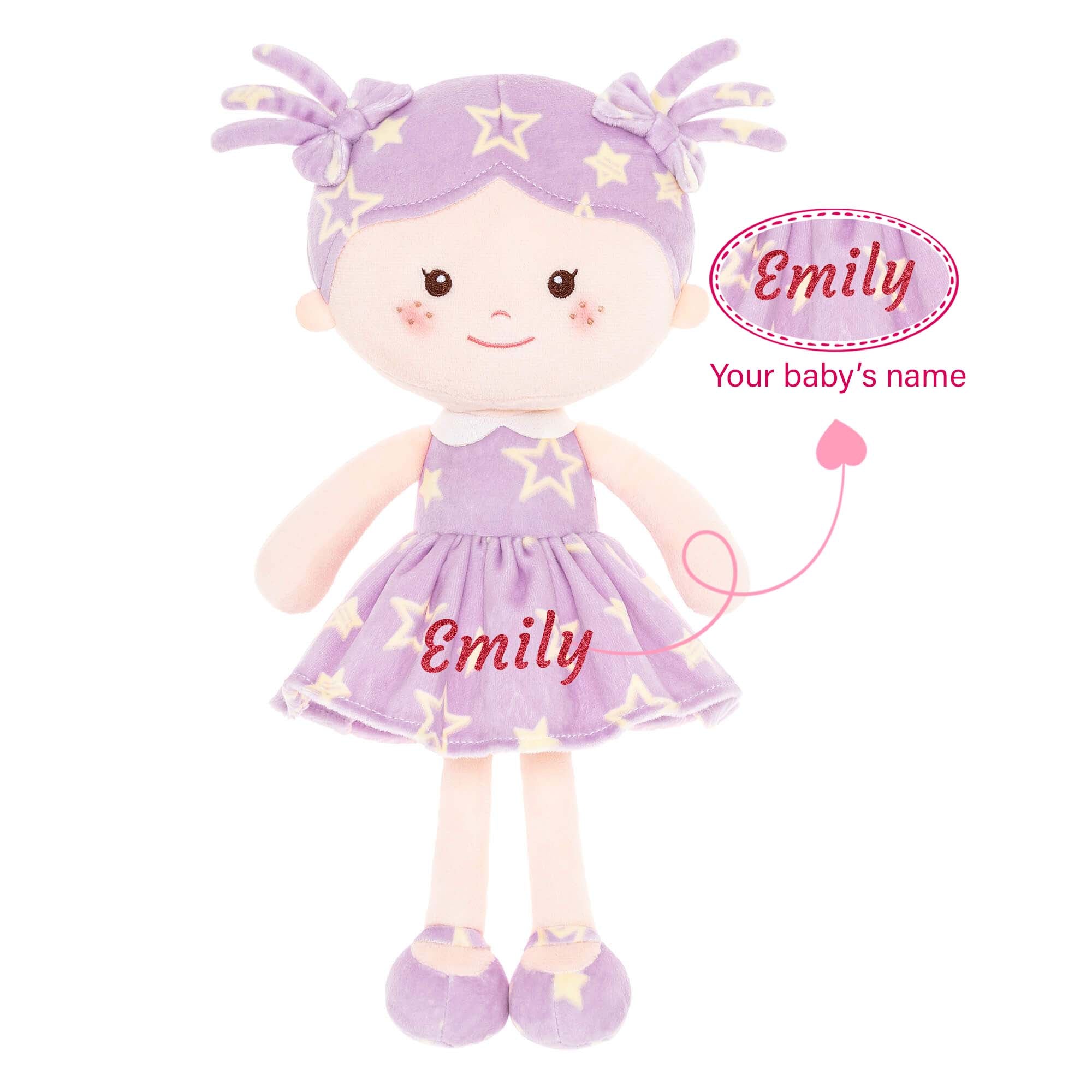 Onetoo 13-inch Personalized Stars Girl Series Dolls Purple Girl Gifts