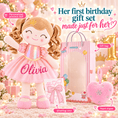 Load image into Gallery viewer, Personalized 16-inch Gloveleya Crown Princess Doll – Custom Pink Princess - Gloveleya Official
