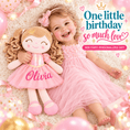 Load image into Gallery viewer, Personalized 16-inch Gloveleya Crown Princess Doll – Custom Pink Princess - Gloveleya Official
