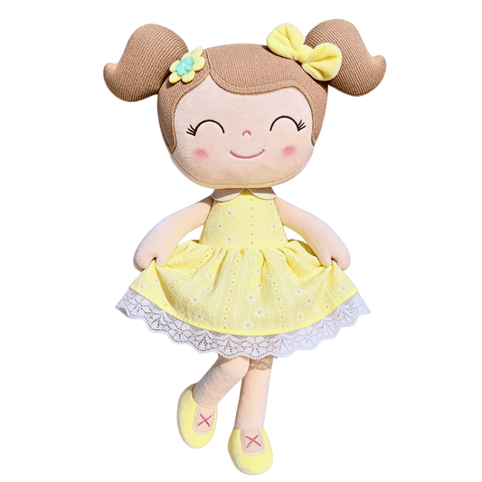 Personalized 16 - inch Gloveleya Spring Girl Doll Baby Girls Gifts Plush Toy Yellow - Gloveleya Official