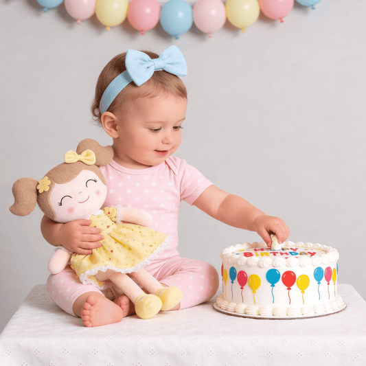 Personalized 16 - inch Gloveleya Spring Girl Doll Baby Girls Gifts Plush Toy Yellow - Gloveleya Official