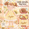 Load image into Gallery viewer, Personalized 16-inch Gloveleya Spring Girl Doll Baby Girls Gifts Plush Toy Yellow - Gloveleya Official
