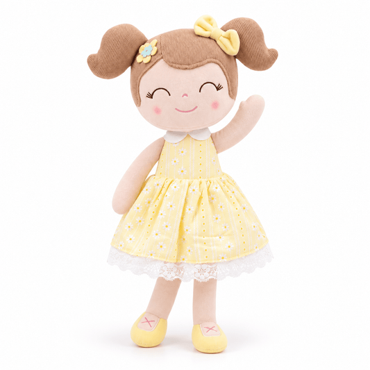 Personalized 16-inch Gloveleya Spring Girl Doll Baby Girls Gifts Plush Toy Yellow - Gloveleya Official