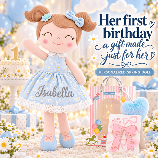 Personalized 16-inch Gloveleya Spring Girls Dolls Blue - Gloveleya Official