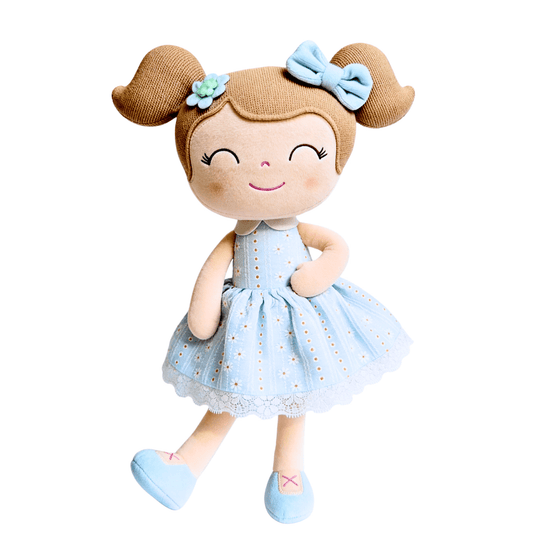 Personalized 16 - inch Gloveleya Spring Girls Dolls Blue - Gloveleya Official