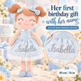 Load image into Gallery viewer, Personalized 16-inch Gloveleya Spring Girls Dolls Blue - Gloveleya Official
