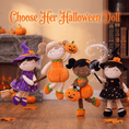 Carica l'immagine nel visualizzatore della galleria, Personalized Black Witch Girl Doll – 16-Inch Halloween Gift for Girls - Gloveleya Official
