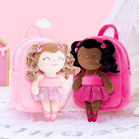 Personalized Curly Ballet Girl Dolls Backpack Series Ballet Dream - Gloveleya Official