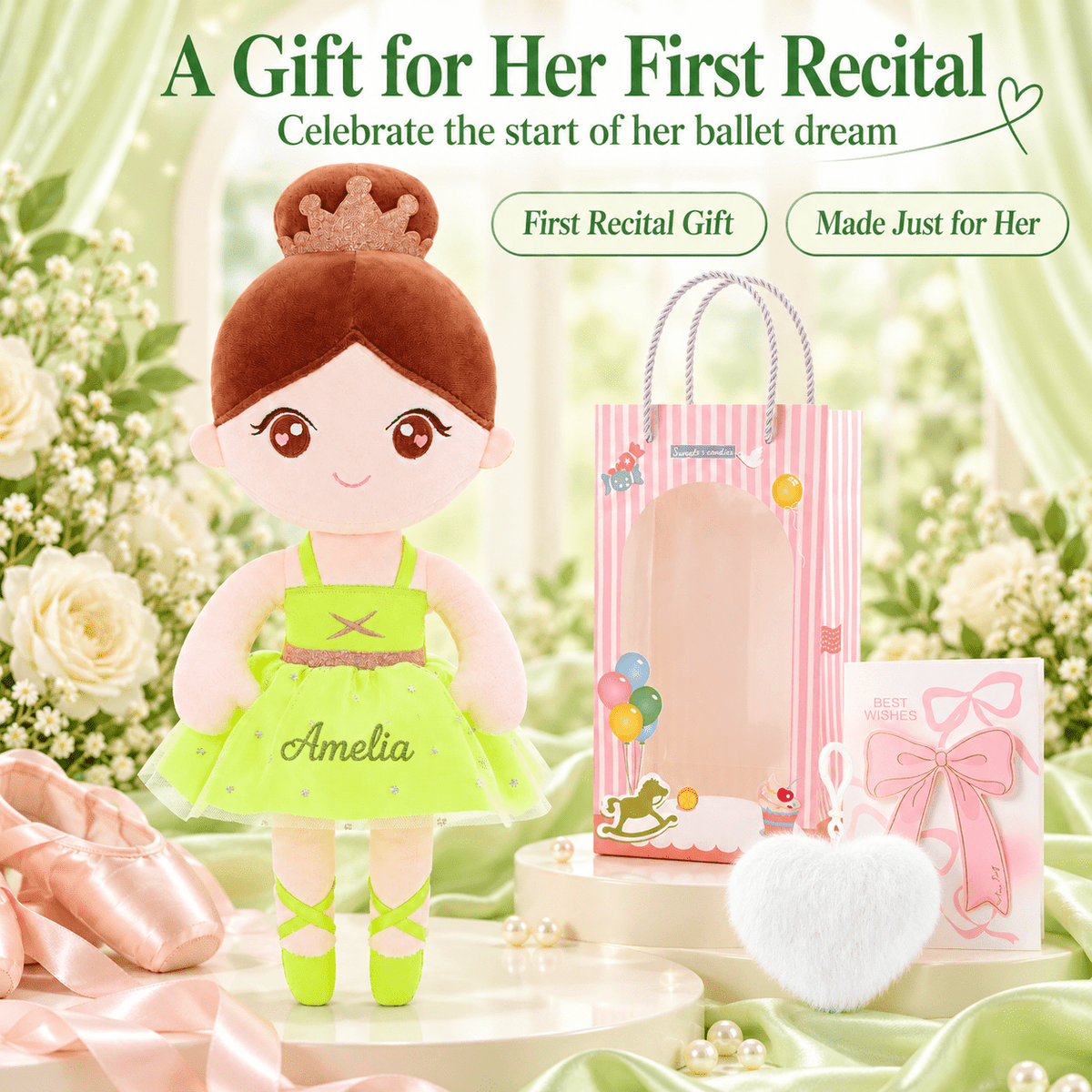 Personalized Gloveleya Ballet Girl Green - Gloveleya Official