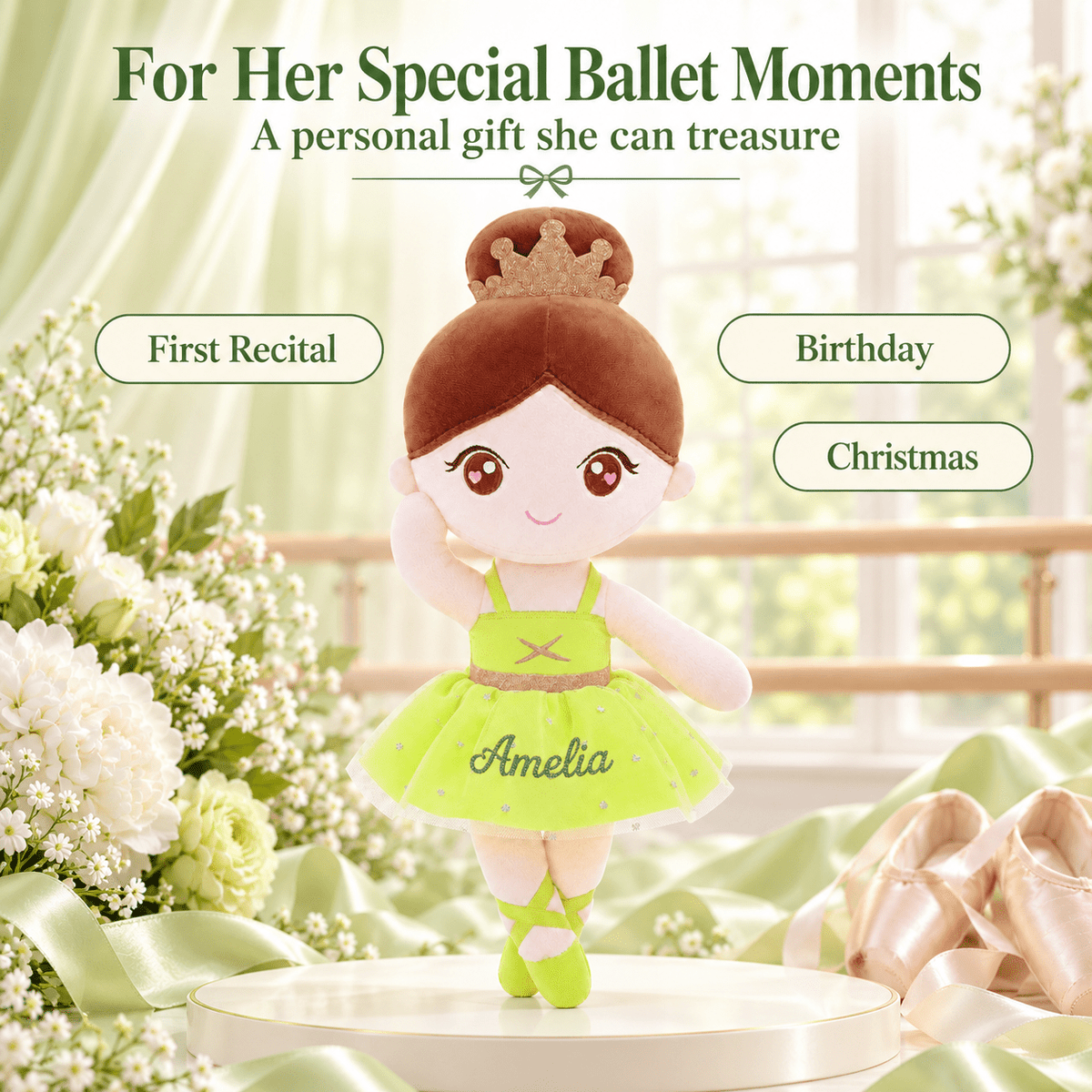 Personalized Gloveleya Ballet Girl Green - Gloveleya Official