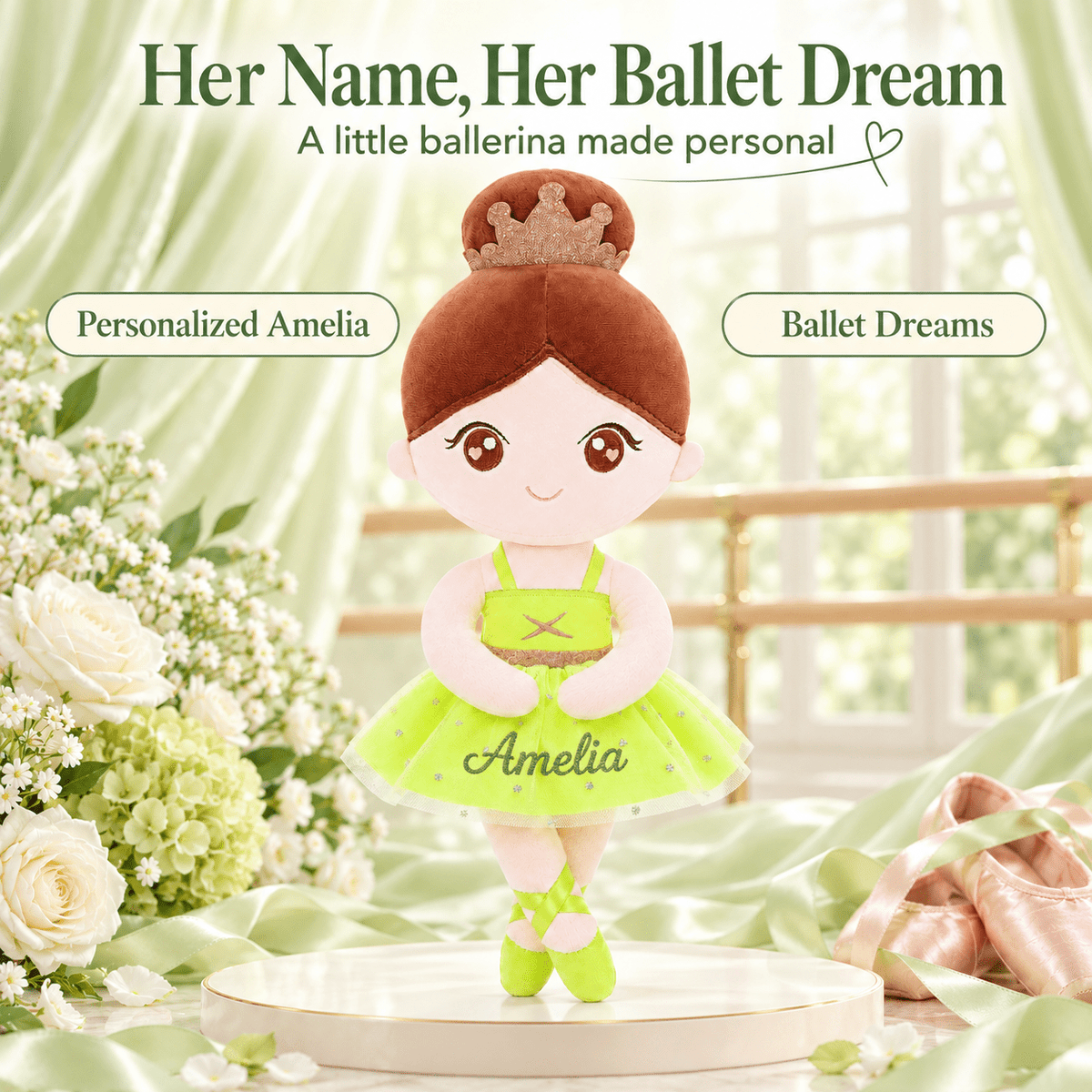 Personalized Gloveleya Ballet Girl Green - Gloveleya Official