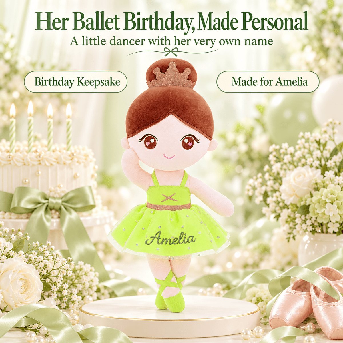 Personalized Gloveleya Ballet Girl Green - Gloveleya Official