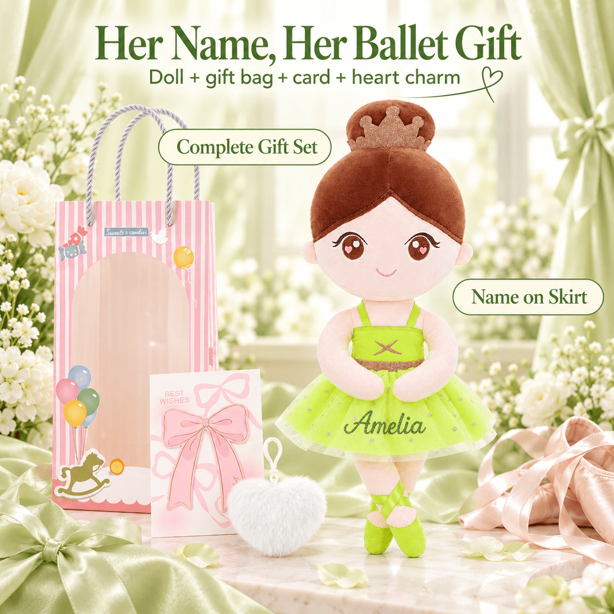 Personalized Gloveleya Ballet Girl Green - Gloveleya Official