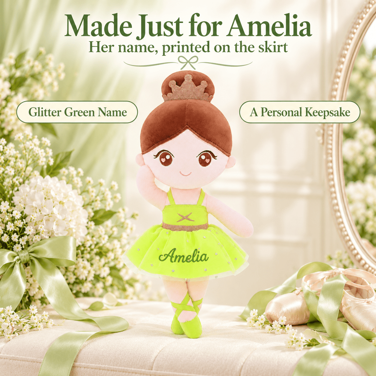 Personalized Gloveleya Ballet Girl Green - Gloveleya Official