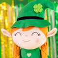 Load image into Gallery viewer, Personalized Gloveleya Saint Patrick's Day Blessings Gifts Plush Shamrock Elf Doll 16" Green - Gloveleya Official
