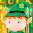 Load image into Gallery viewer, Personalized Gloveleya Saint Patrick's Day Blessings Gifts Plush Shamrock Elf Doll 16" Green - Gloveleya Official
