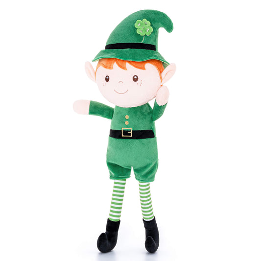 Personalized Gloveleya Saint Patrick's Day Blessings Gifts Plush Shamrock Elf Doll 16" Green Boy - Gloveleya Official