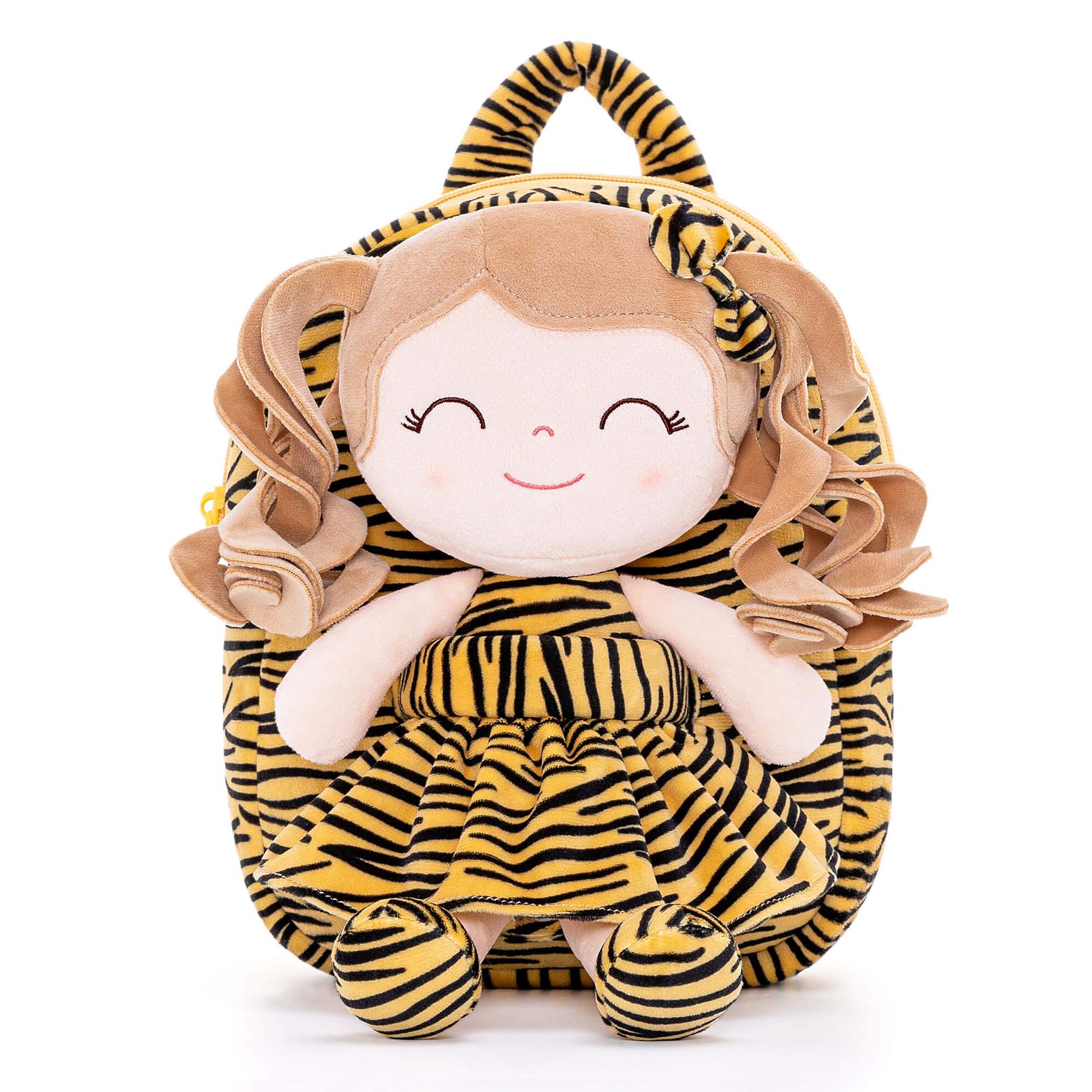 Gloveleya 9-inch Personalized Plush Curly Animal Dolls Backpack Gifts