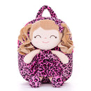 Gloveleya 9-inch Personalized Plush Curly Animal Dolls Backpack Gifts