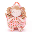 Gloveleya 9-inch Personalized Plush Curly Fruit Dolls Backpack Gifts