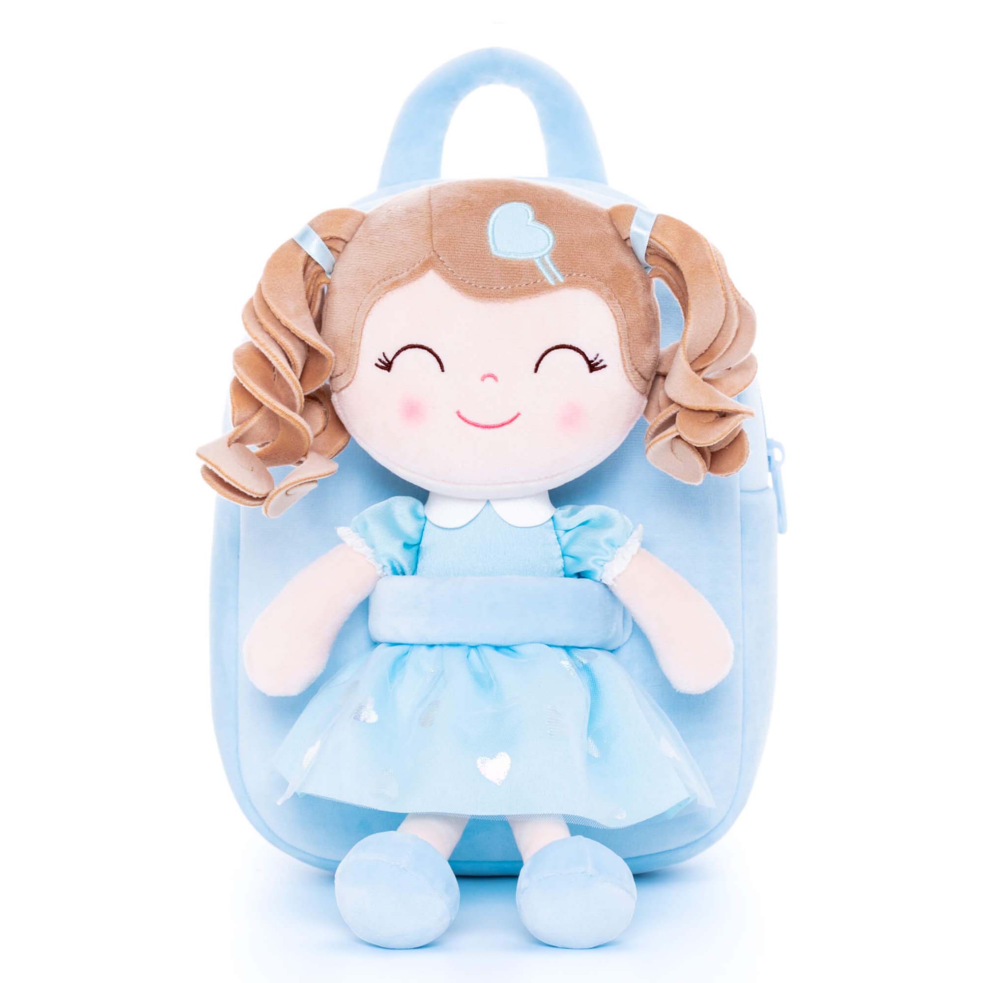 [Auto 20% OFF] Personalized 9 - inch Plush Curly Girl Dolls Backpack - Gloveleya Official