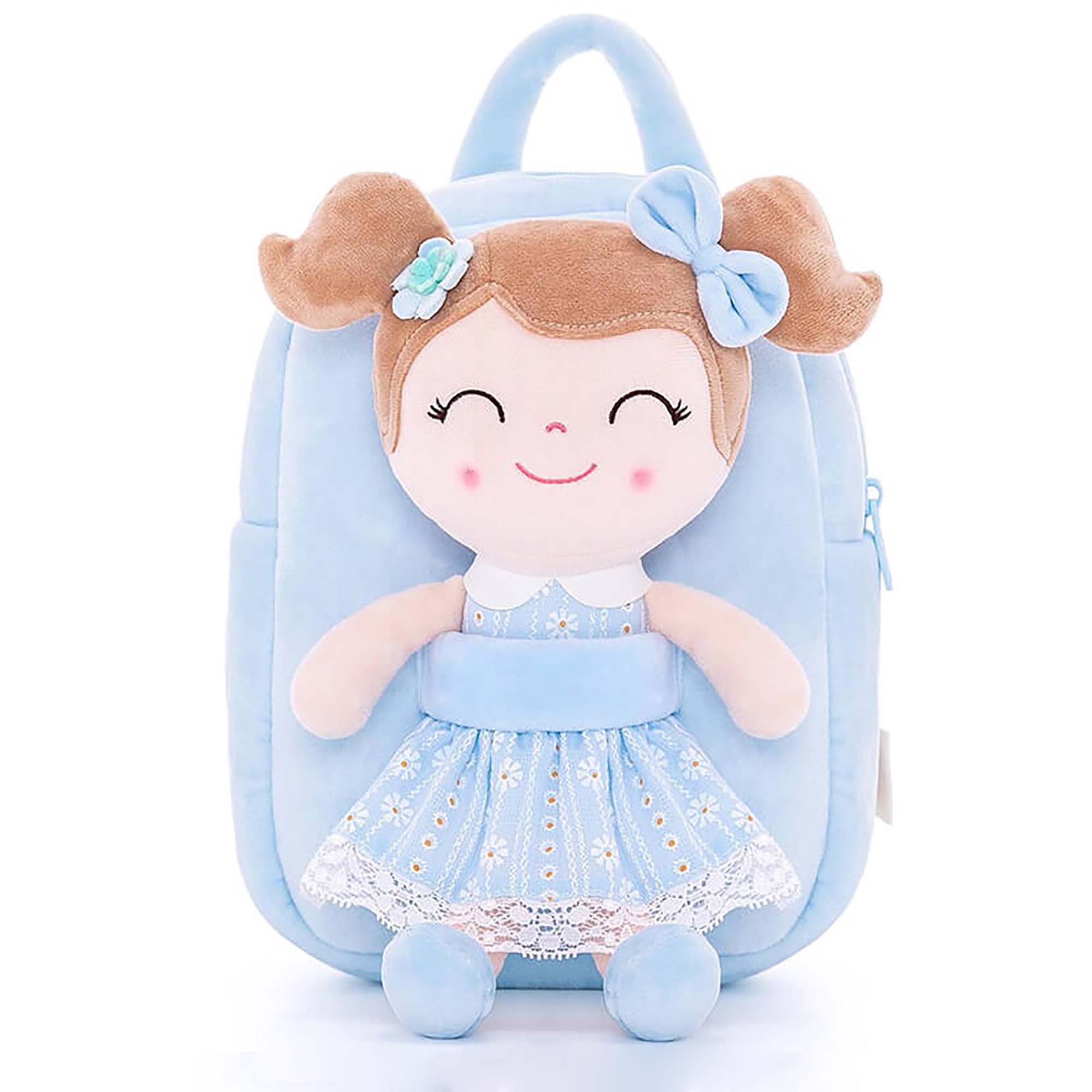 [Descuento automático del 20 %] Mochila personalizada de 9 pulgadas con muñecas de peluche rizadas 